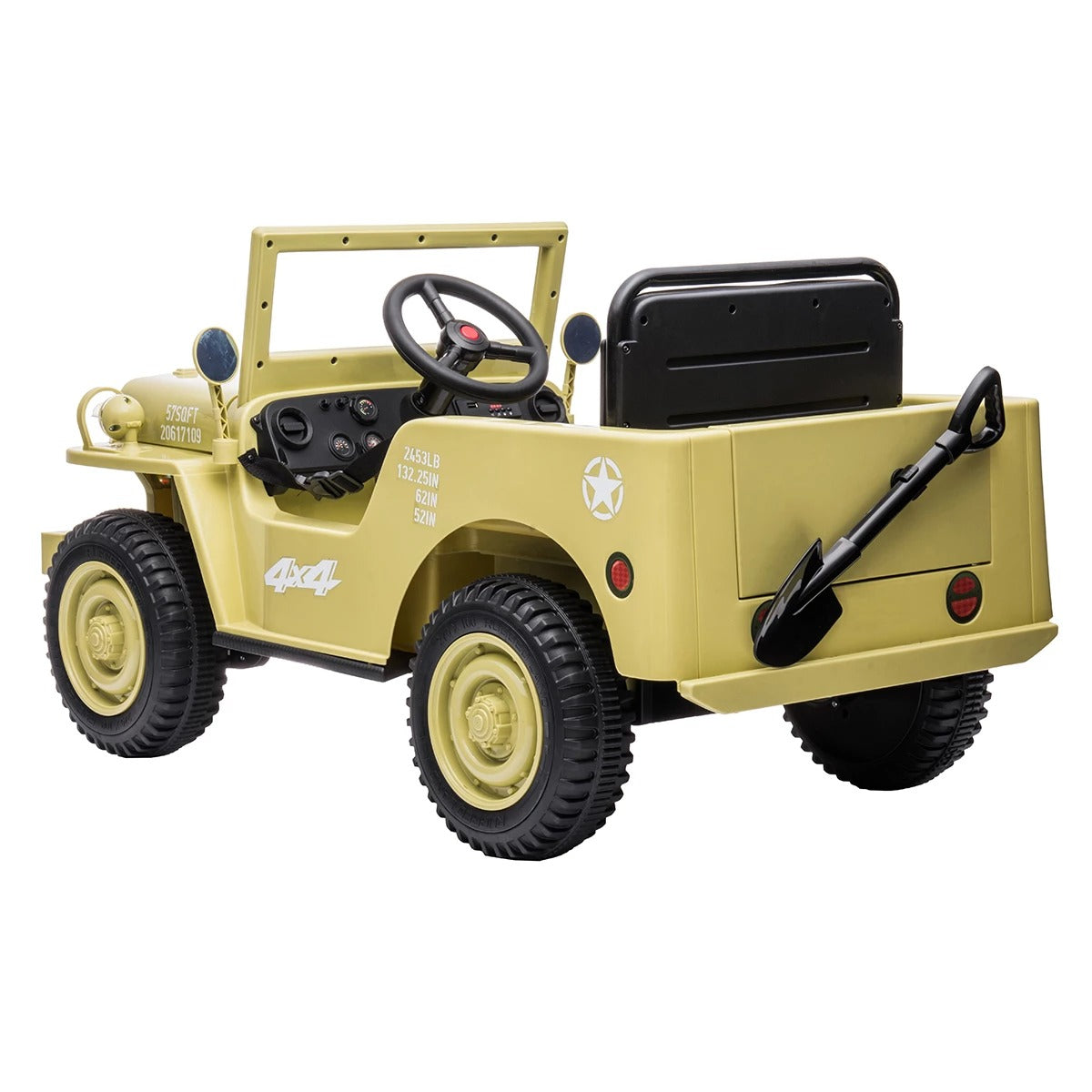Go Skitz Willys Jeep Electric Ride On - Khaki