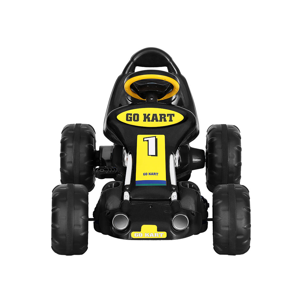 Rigo Kids Pedal Go Kart Racing Car (Plastic Wheels) - Black