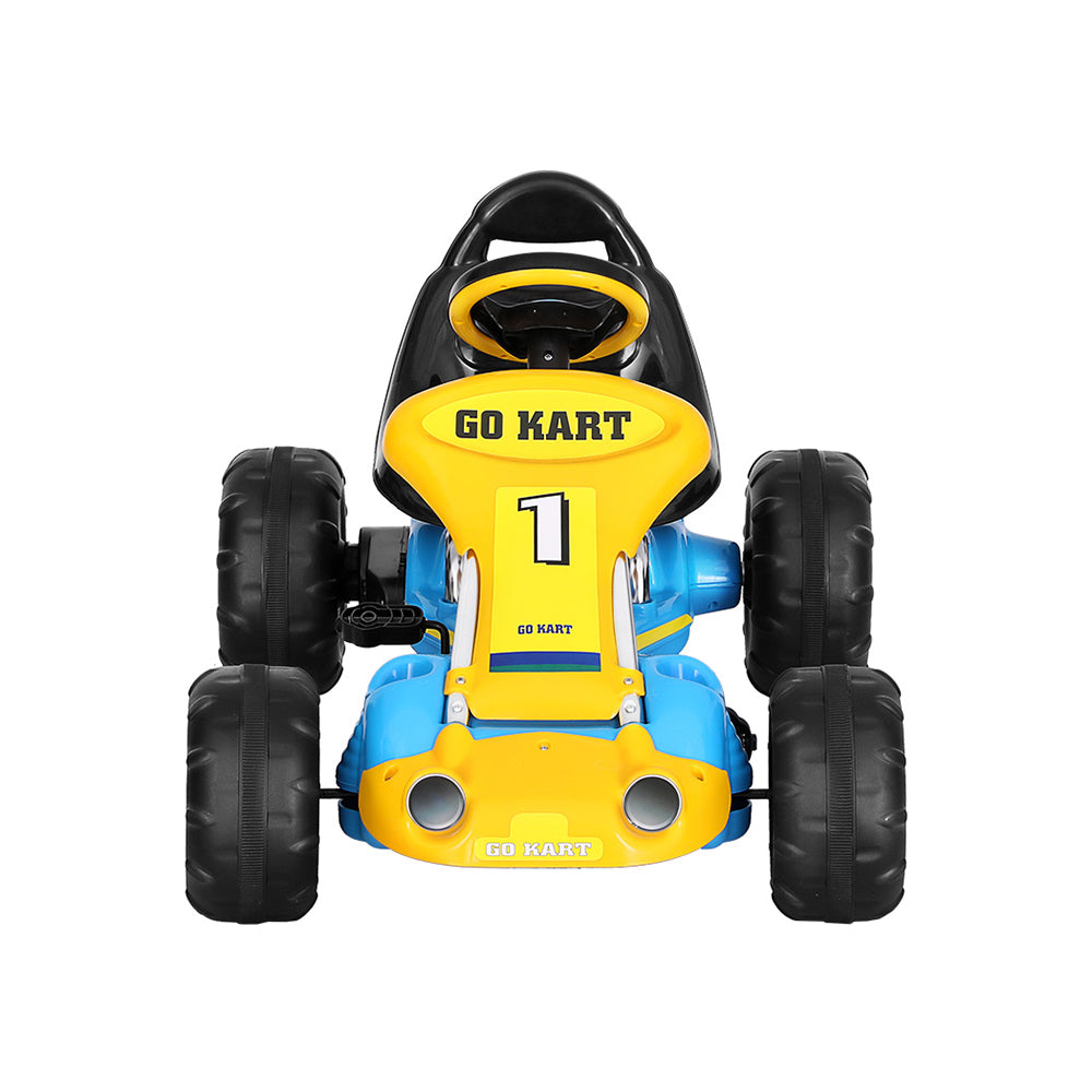 Rigo Kids Pedal Go Kart Racing Car (Plastic Wheels) - Blue