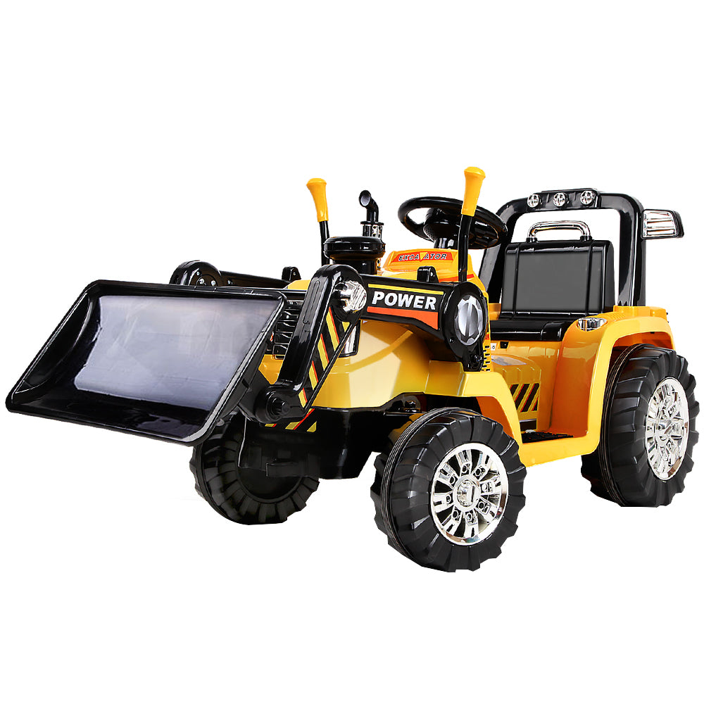 Rigo Kids Electric Ride On Digger Loader - Yellow