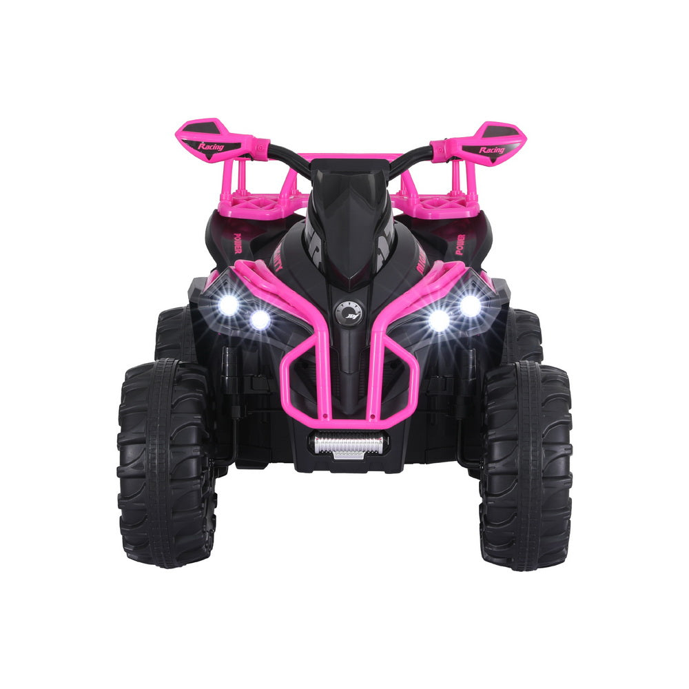 Rigo Kids Electric ATV Quad Bike with Storage - Pink