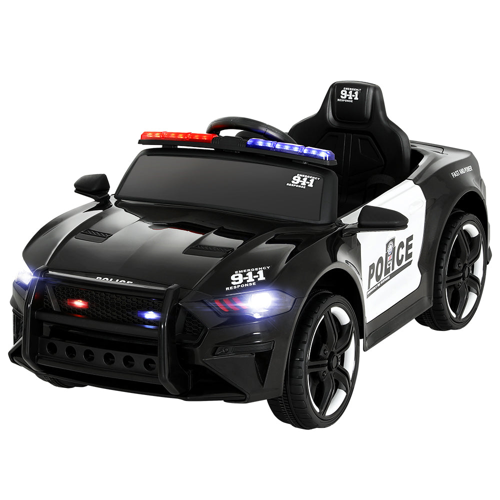 Rigo Kids Electric Patrol Police Car - Black