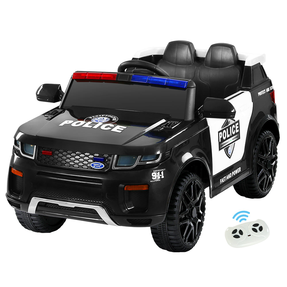 Rigo Kids Electric Police Range Rover-inspired Ride On Car - Black
