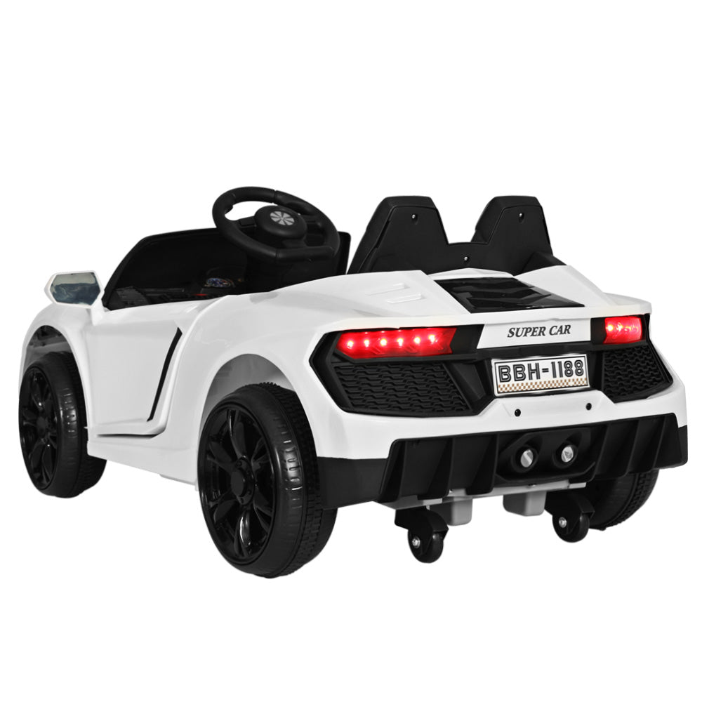 Rigo Ferrari-Inspired Kids Electric Ride On Car - White
