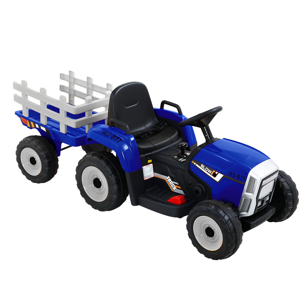 Rigo Kids Electric Ride On Tractor - Blue