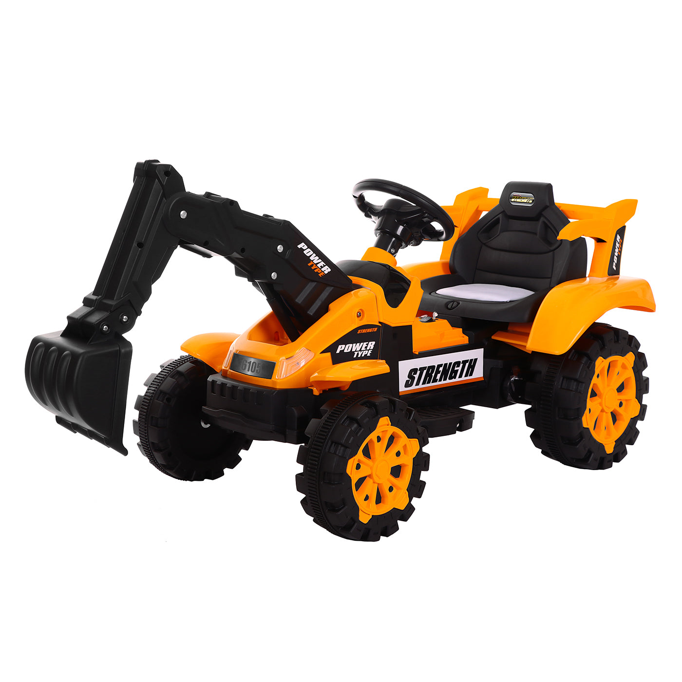 Electronic Ride-on Excavator - Yellow