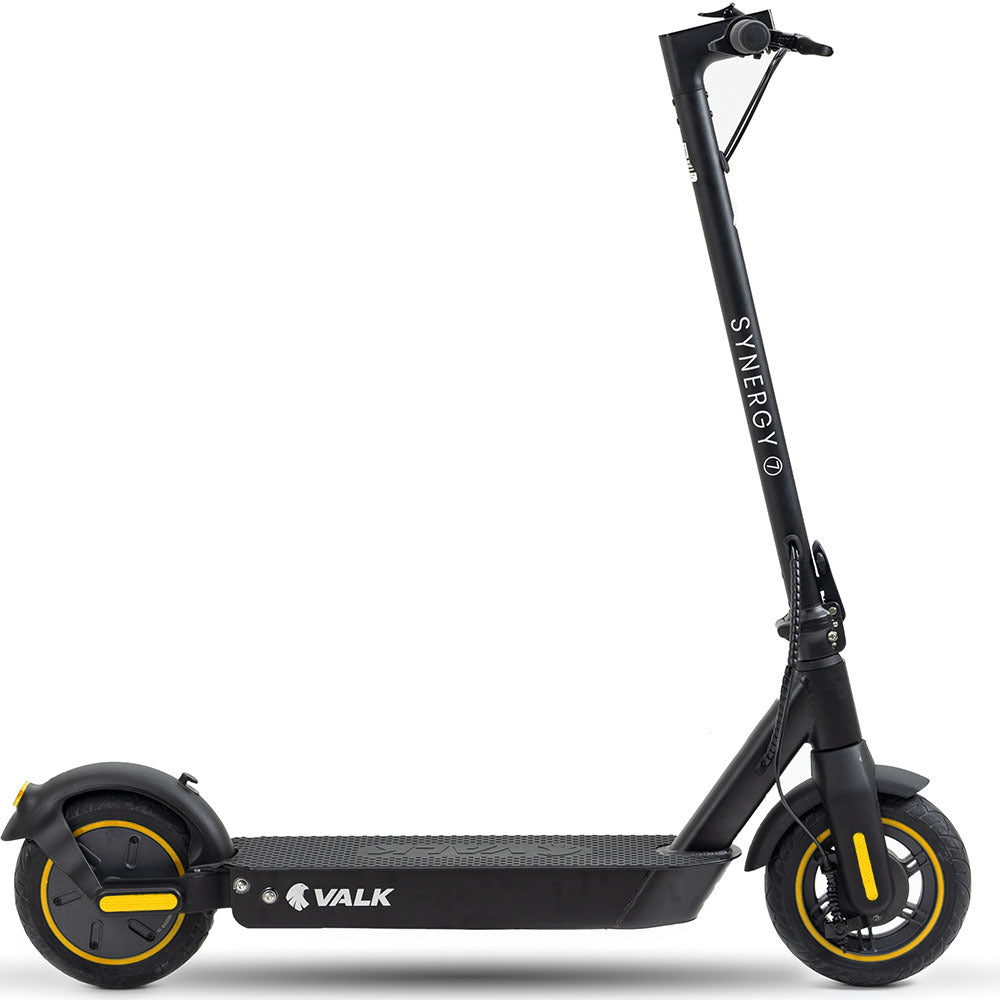 VALK Synergy 7 MkII Premium 500W Electric Scooter - Black & Yellow