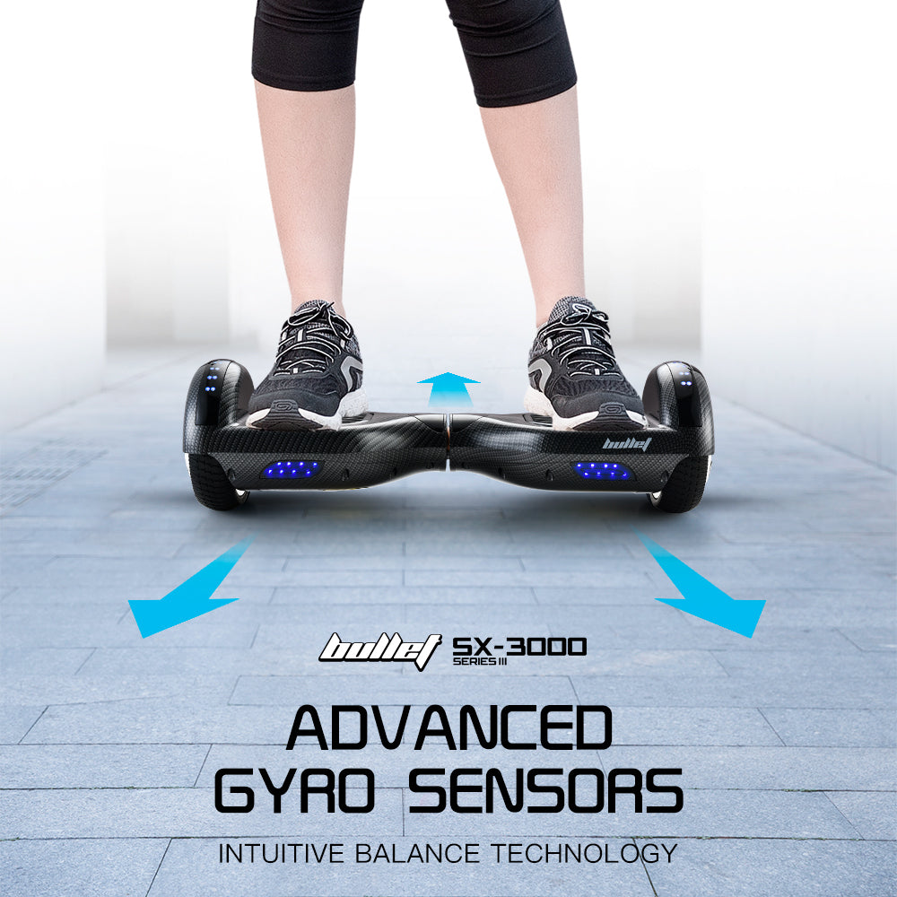Bullet SX-3000 Series III Electric Hoverboard Scooter -Carbon Fiber Style