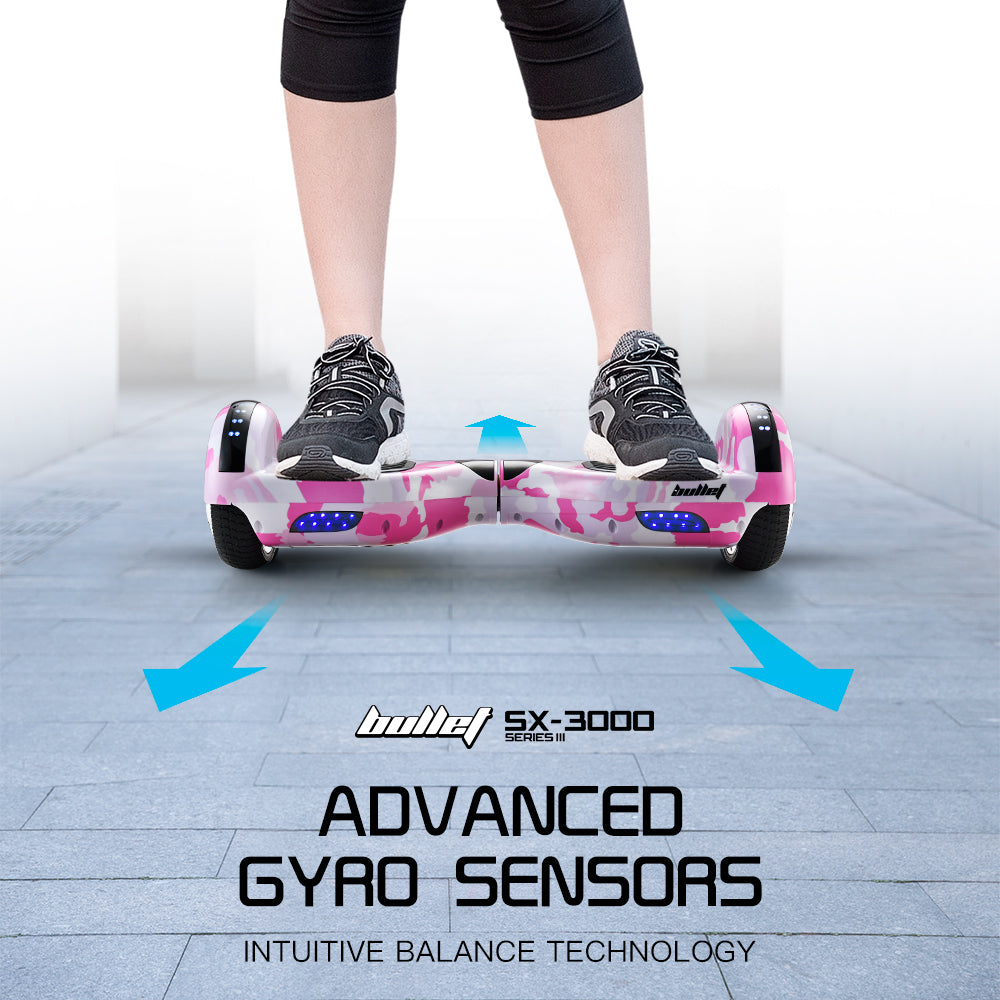 Bullet SX-3000 Series III Electric Hoverboard Scooter - Pink Camo
