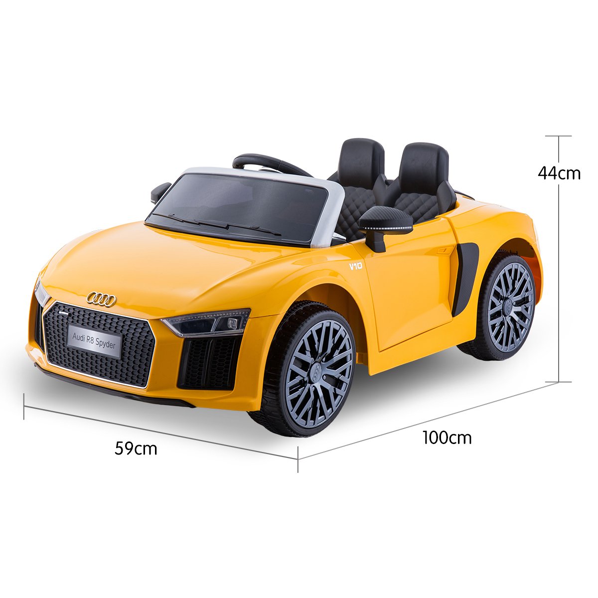 Audi Licensed R8 Spyder Electric Ride On Car - Yellow