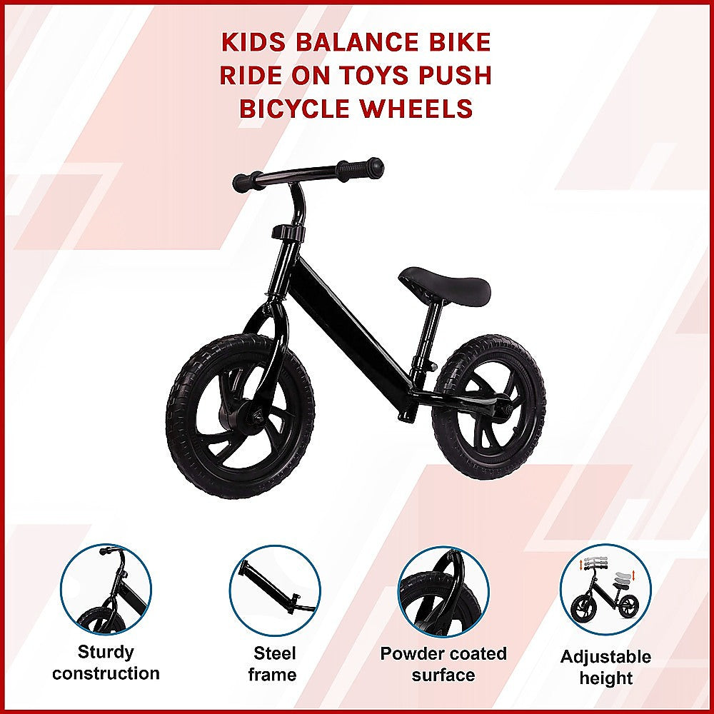 Black balance bike