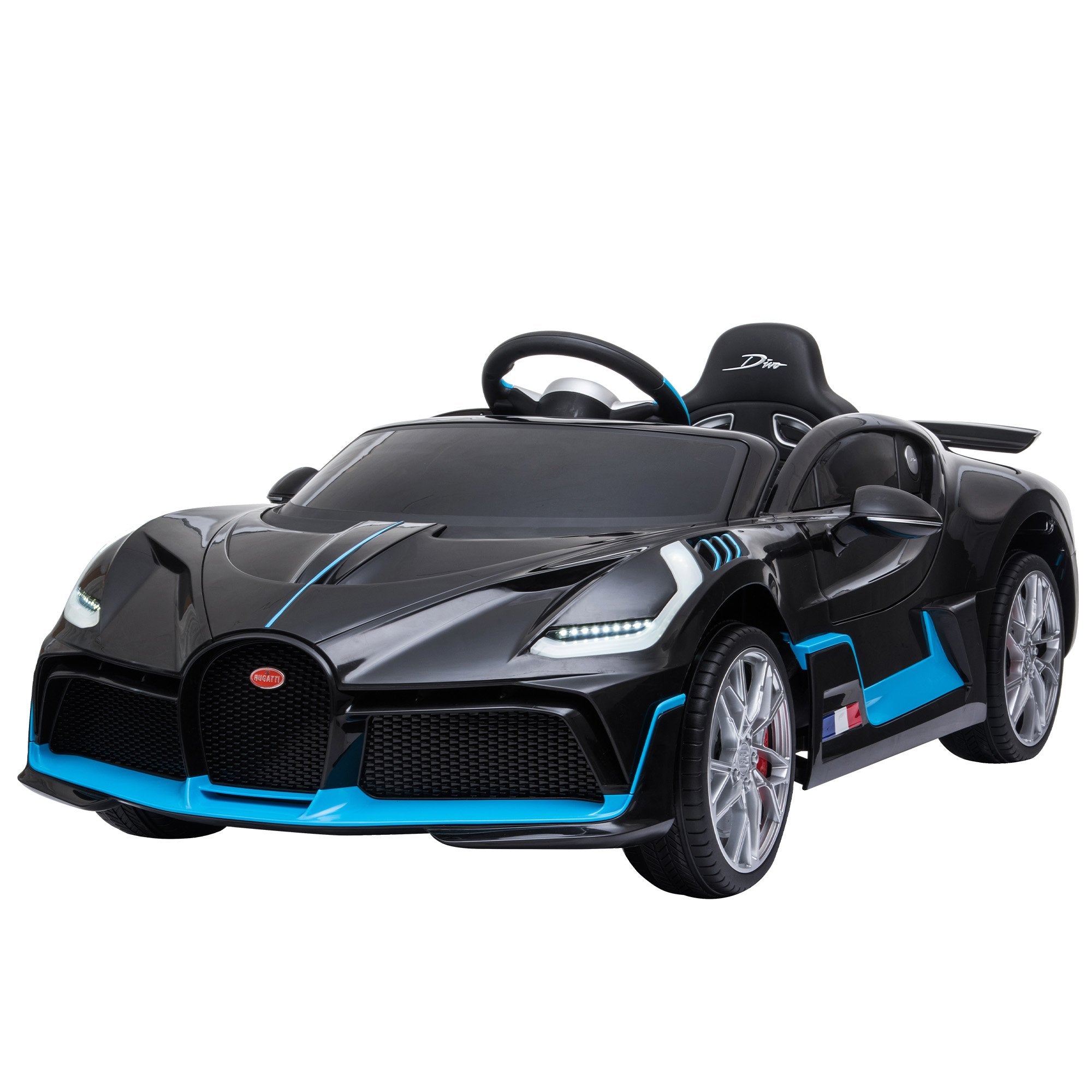 Black Bugatti Ride-on kids electric car