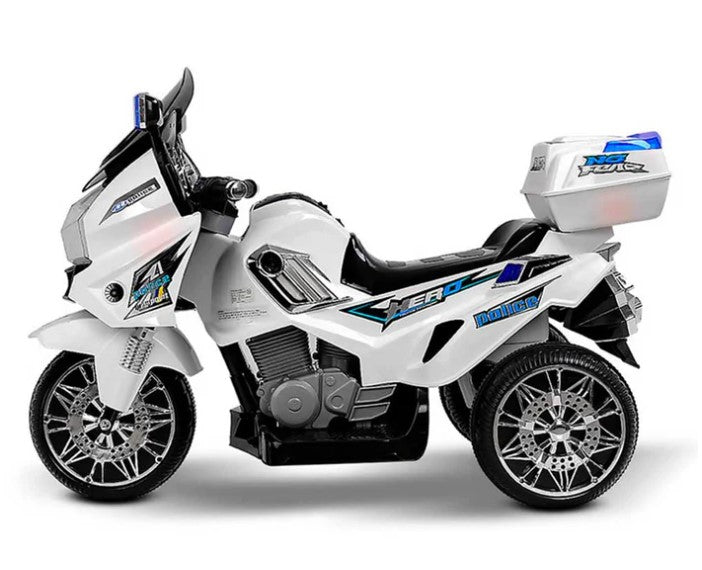 Rigo Kids Ride On Patrol Police motorcycle (BMW-Inspired) - White