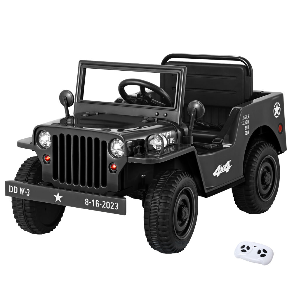 Rigo Jeep Military Off Road  Ride On Car - Black