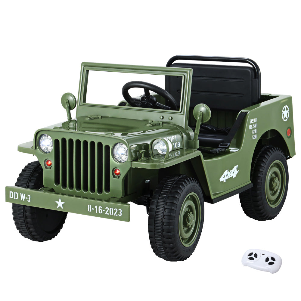 Rigo Jeep Military Off Road  Ride On Car - Olive