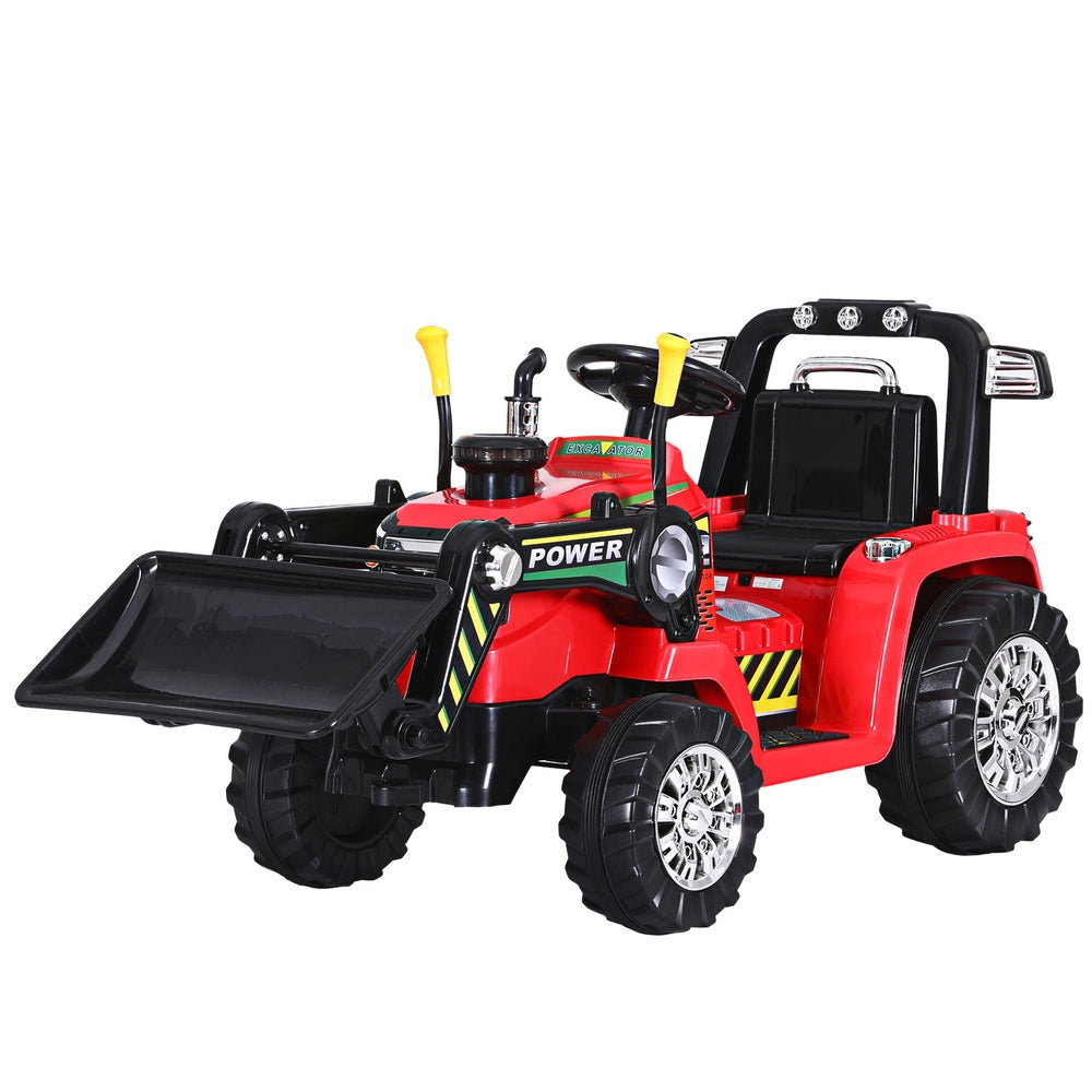 Rigo Kids Electric Ride On Digger Loader - Red