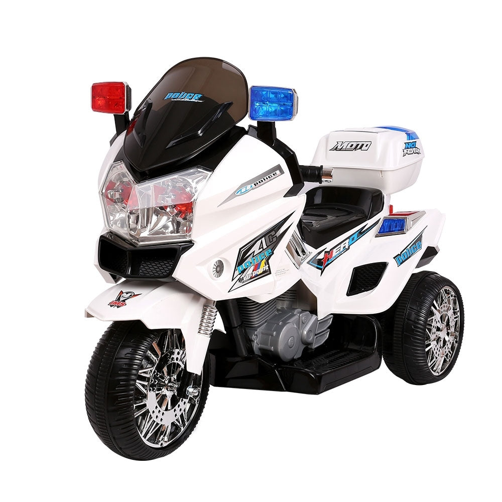 Rigo Kids Ride On Patrol Police motorcycle (BMW-Inspired) - White