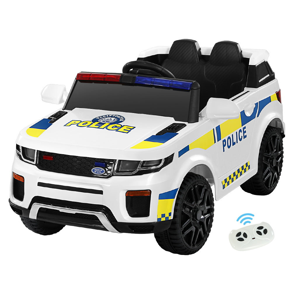 Rigo Kids Electric Police Range Rover-inspired Ride On Car - White