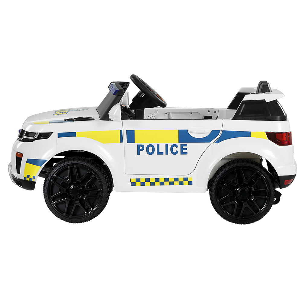 Rigo Kids Electric Police Range Rover-inspired Ride On Car - White