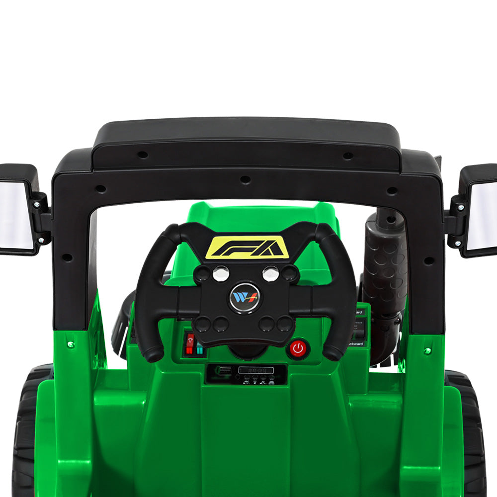Rigo Kids Electric Ride On Street Sweeper Truck - Green