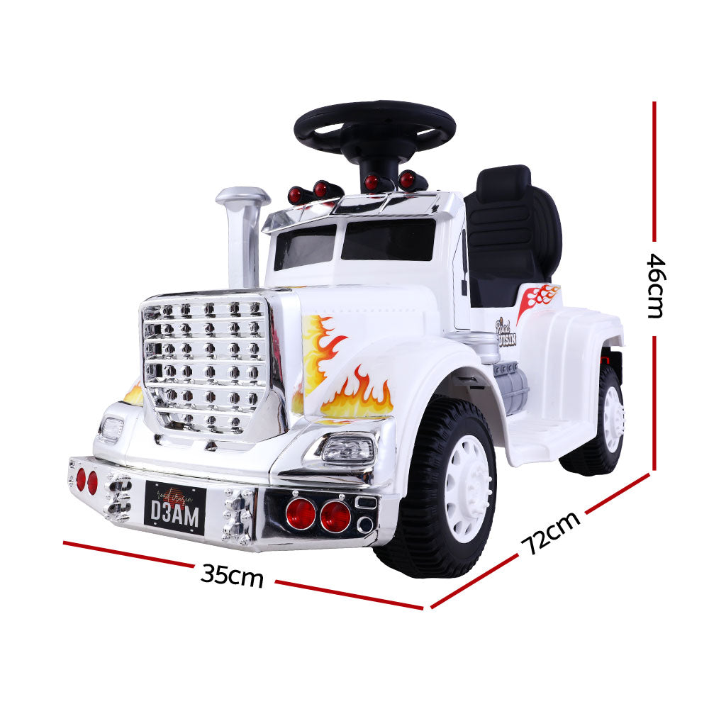 Rigo Kids Electric Ride On Truck - White