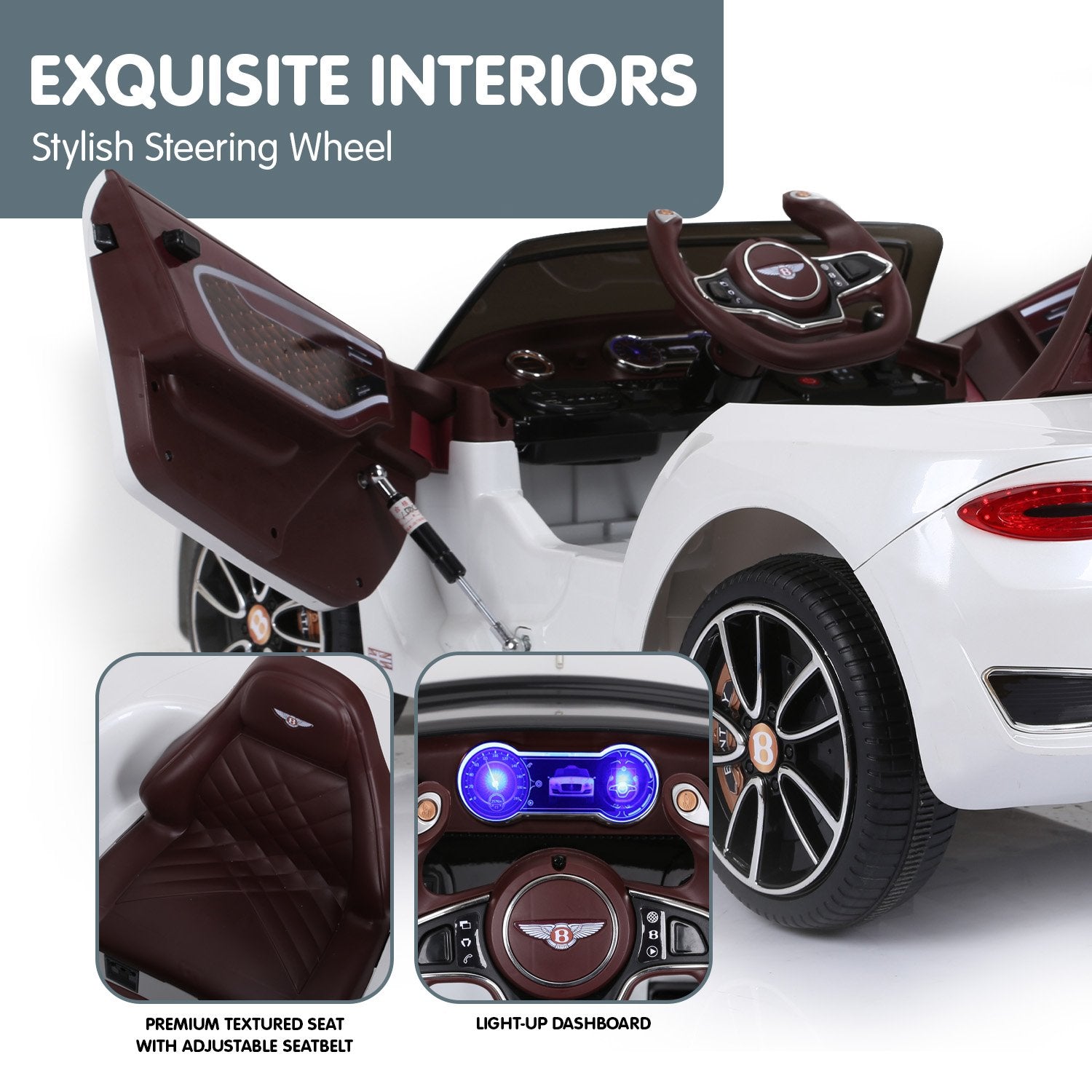 Kahuna Bentley Electric Kids Ride On Car - White