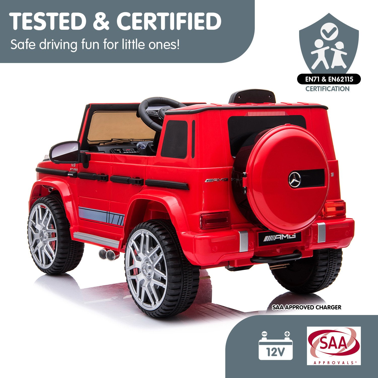 Kahuna Mercedes Benz AMG G63 Ride On Electric Car - Red