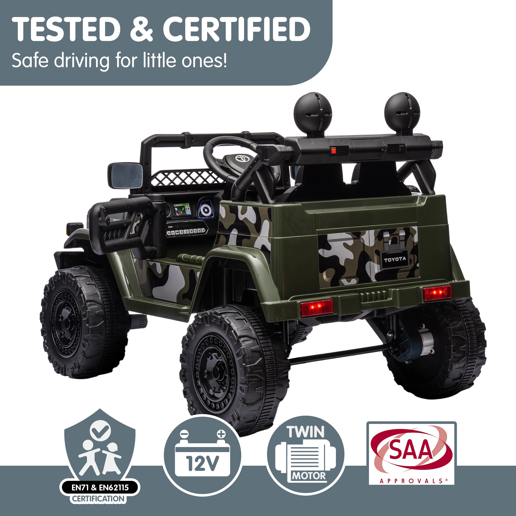 Kahuna Toyota FJ Cruiser Kids Electric Ride On Car - Green