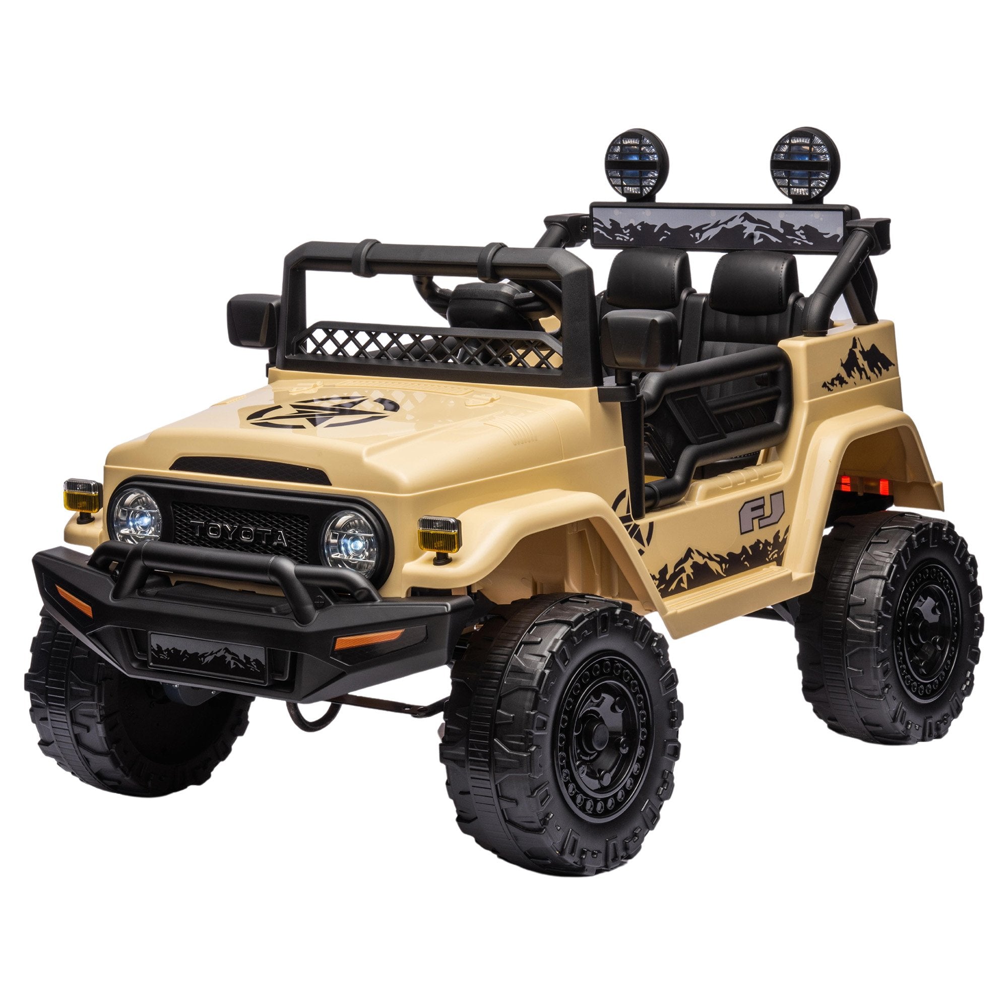 Kahuna Toyota Fj Cruiser Kids Electric Ride On Car - Khaki