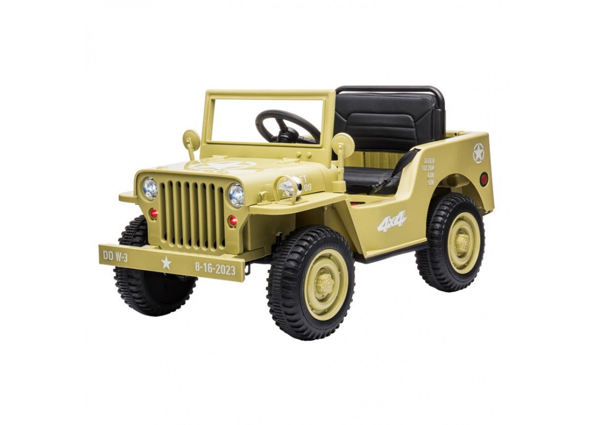 Go Skitz Willys Jeep Electric Ride On - Khaki